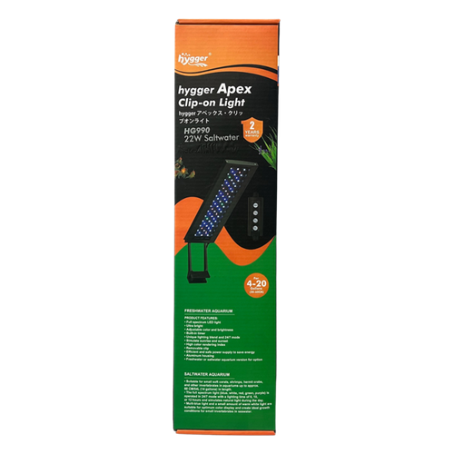 Hygger Apex 22W clip-on LED light for a nano aquarium